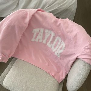 THE BAR - TAYLOR VARISTY SWEATSHIRT PINK SIZE XL. NEVER WORN